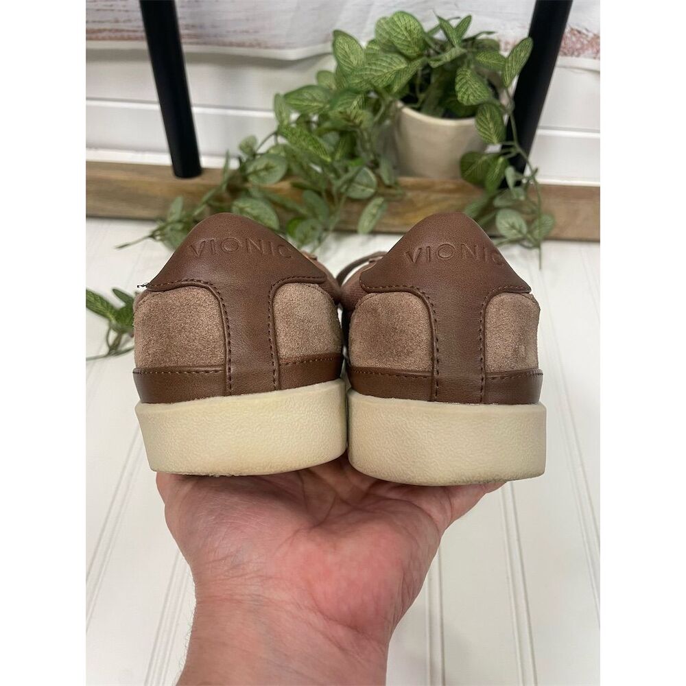 Vionic Mayra Mauve/Brown Sneakers Size 7.5 Suede & Canvas Zip - Picture 8 of 10
